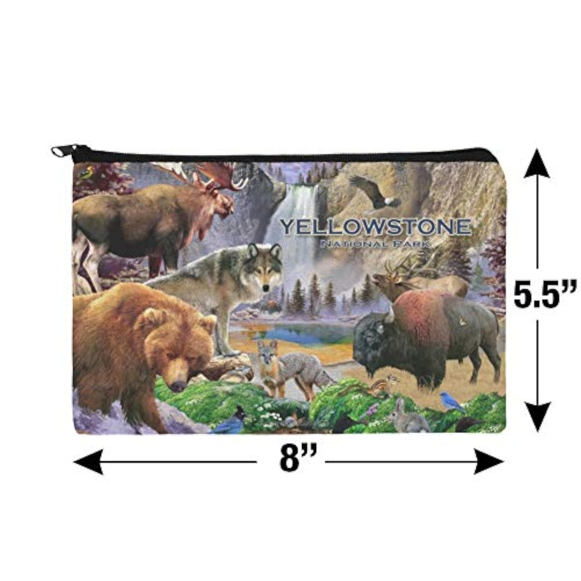 Yellowstone National Park Animals Makeup Bag, Cute Design